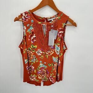 DANIEL RAINN NWT Stitch Fix Burnt Orange Quin Sleeveless Top // Medium Petite